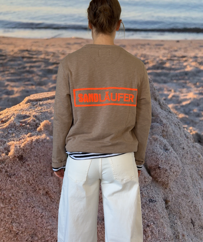Frenchterry Sweatshirt Cappuccino-Braun "zwischen Salz und Sonne"