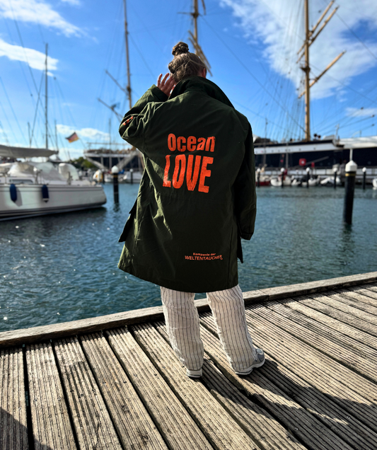 Parka Khaki "Ocean Love" - mit herausnehmbarem Winterfutter