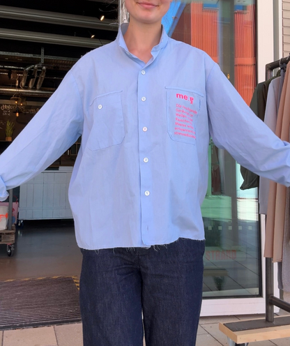 oversized Hemd Blau "Meer"