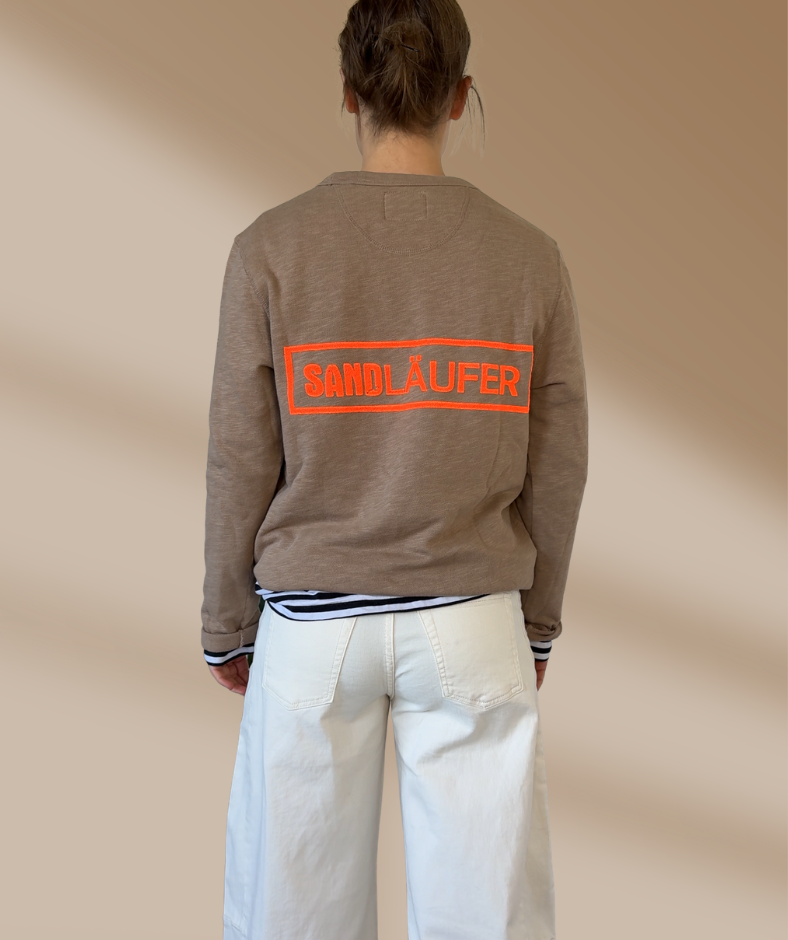 Frenchterry Sweatshirt Cappuccino-Braun "zwischen Salz und Sonne"