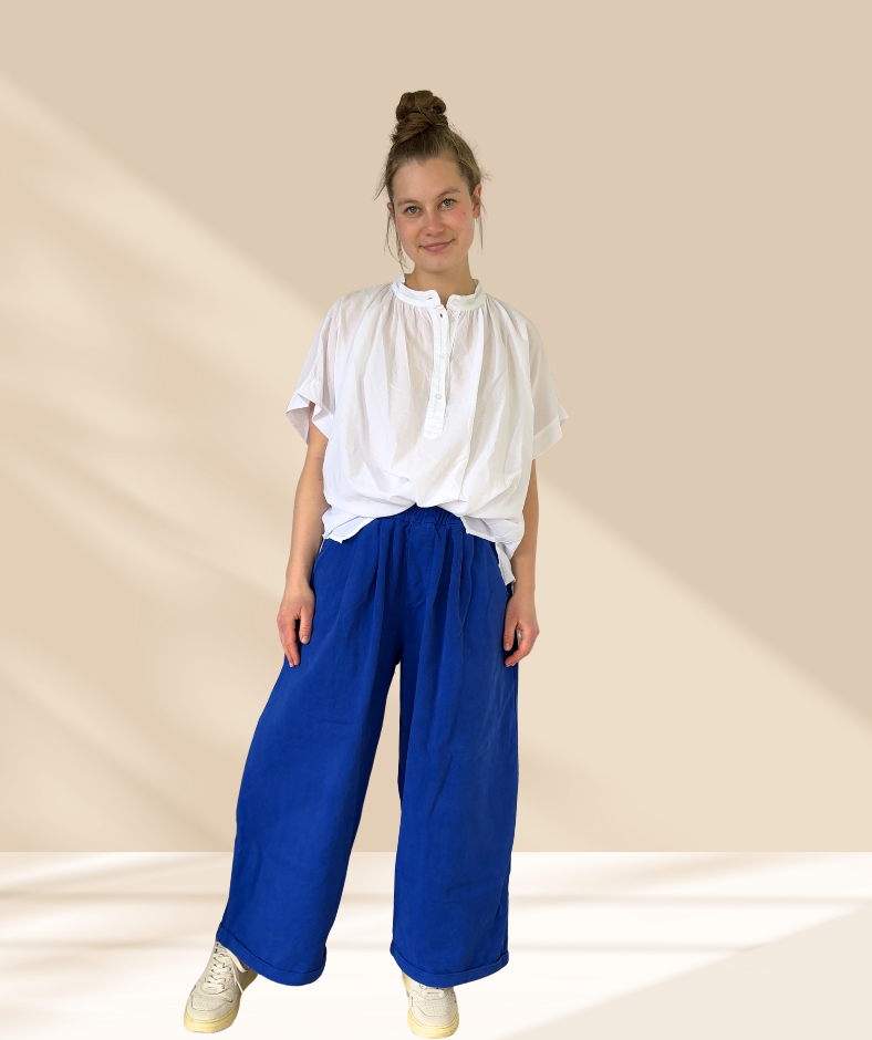 Stoffhose Azurblau