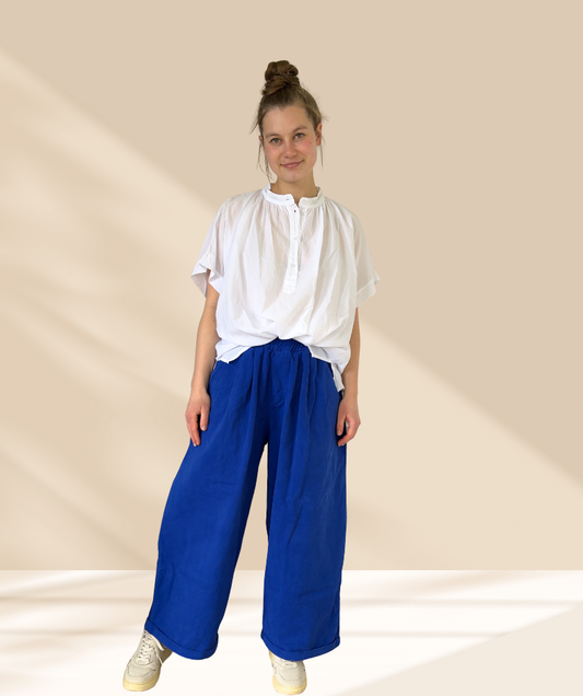 Stoffhose Azurblau
