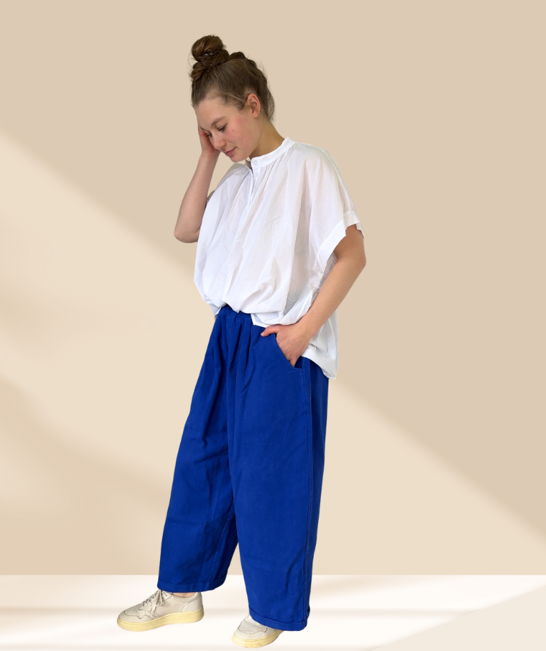 Stoffhose Azurblau