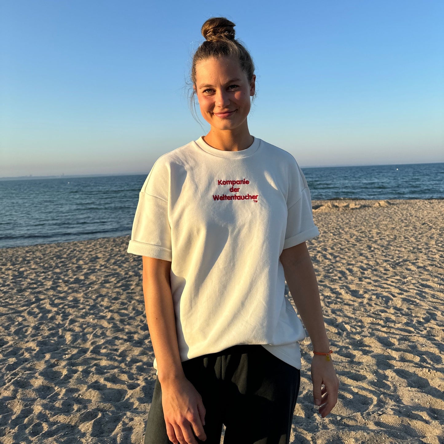 Sweatshirt T-Shirt Creme "Meer"