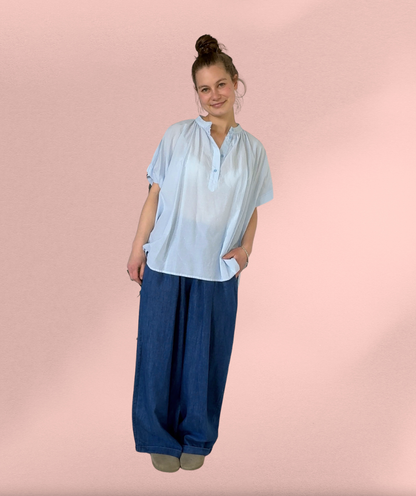 Jeans wide leg mittelblau