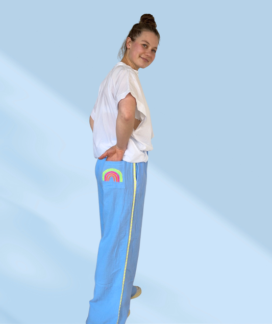 Musselinhose Blau