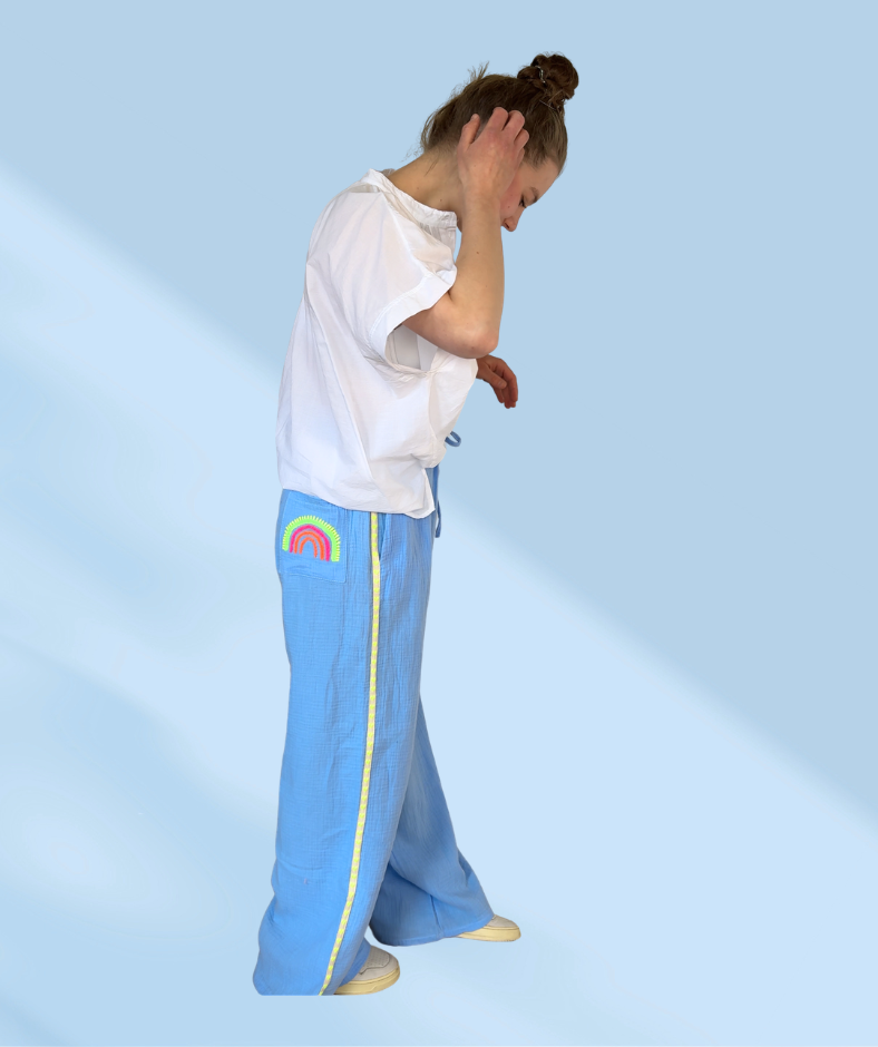 Musselinhose Blau
