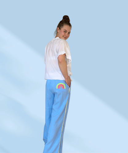 Musselinhose Blau