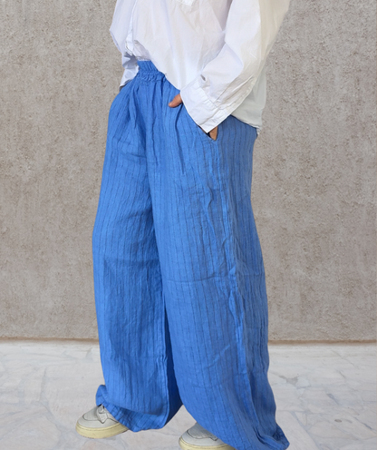 Leinenhose Blau