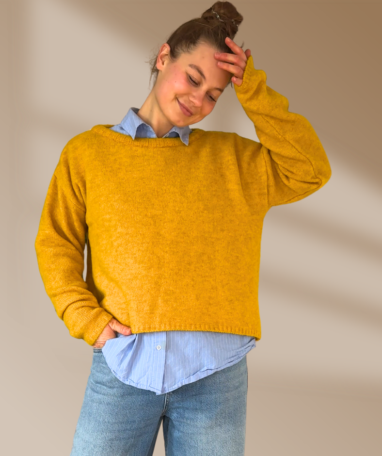 Strickpullover "Gelb"