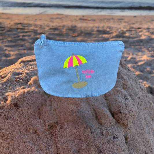 Kulturtasche verwaschenes Blau "Kaptain Sun"