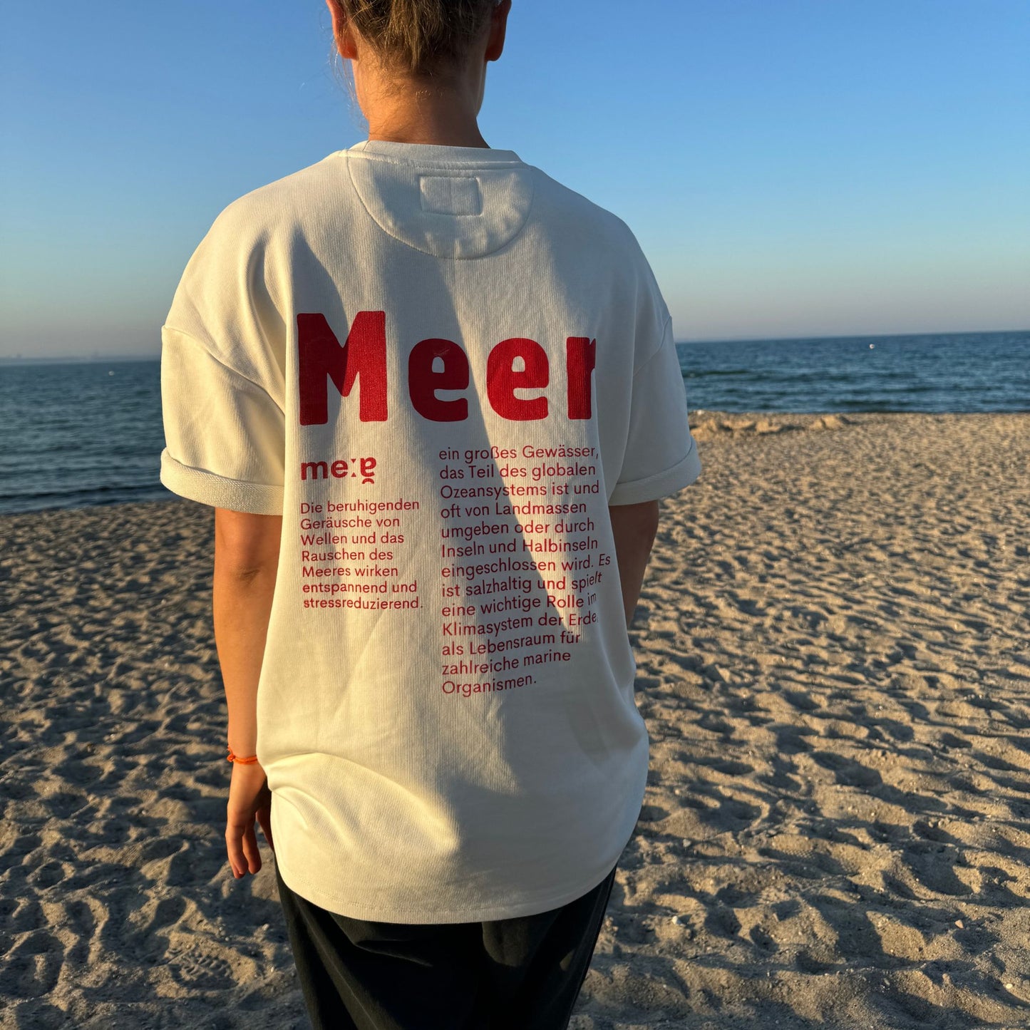 Sweatshirt T-Shirt Creme "Meer"