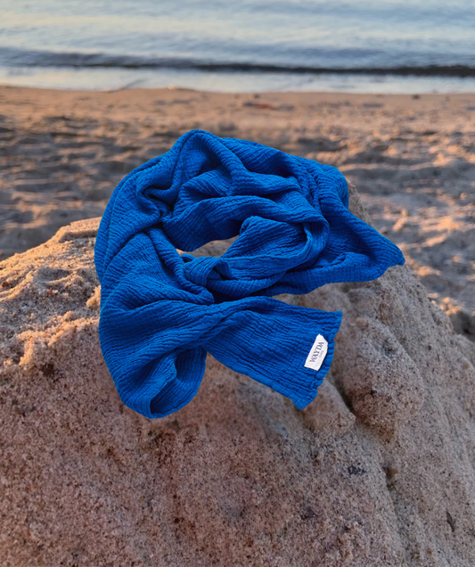 WAYDA Tuch Musselintuch BIG "Chill Blue"