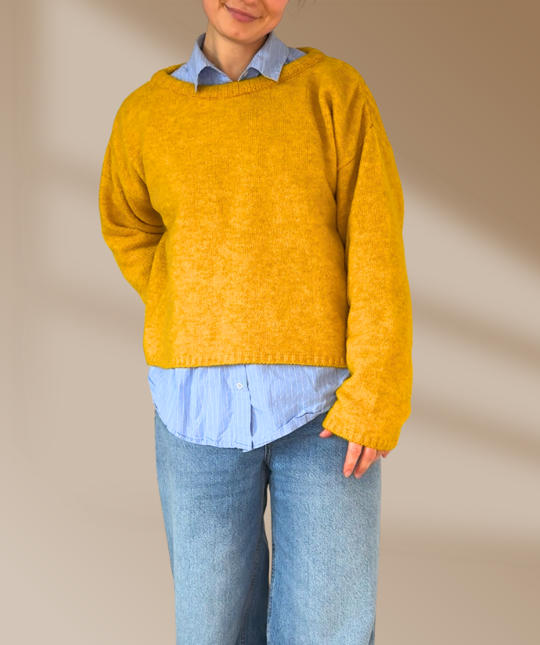 Strickpullover "Gelb"
