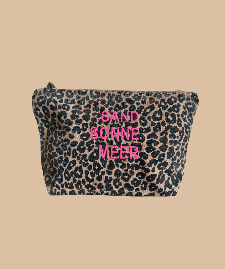 Kulturtasche Leo "Sand Sonne Meer" Pink