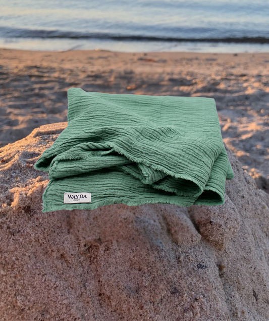 WAYDA Tuch Musselintuch BIG "Jade Green Edition"