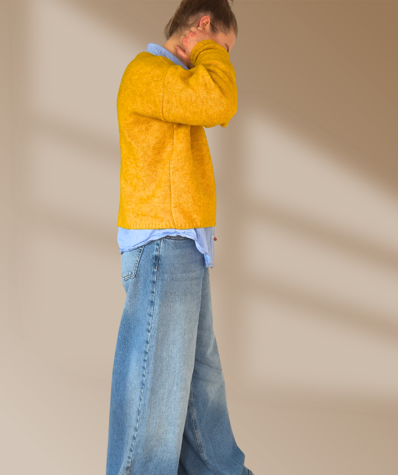 Strickpullover "Gelb"