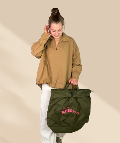 Popelinebluse Comfy "Beige"