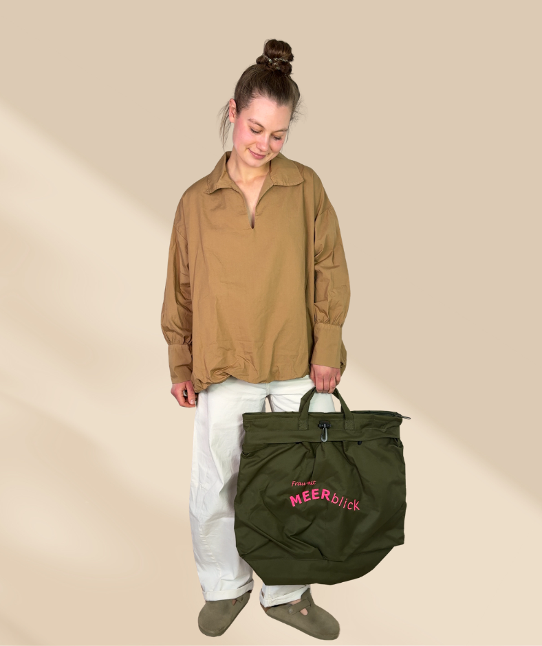 Popelinebluse Comfy "Beige"