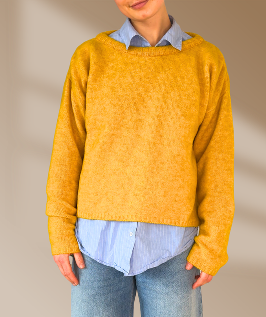 Strickpullover "Gelb"
