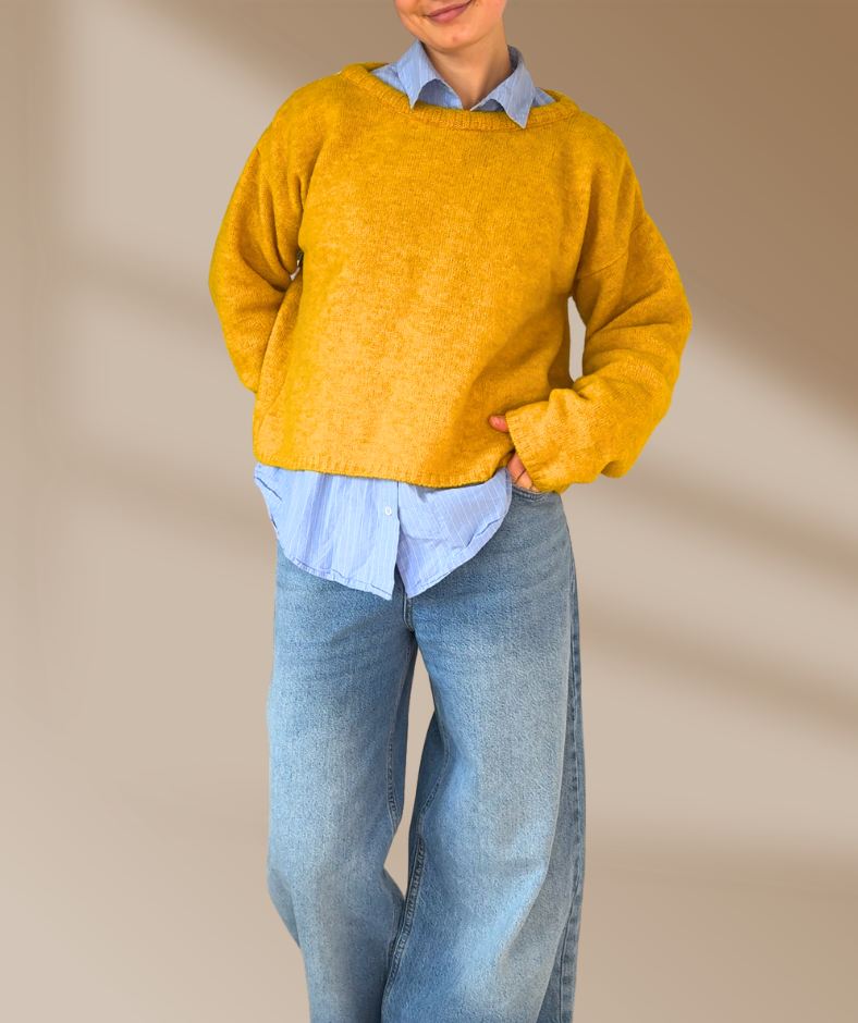 Strickpullover "Gelb"