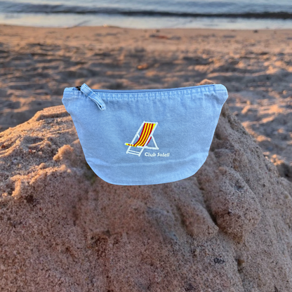 Kulturtasche verwaschenes Blau "Club Soleil"