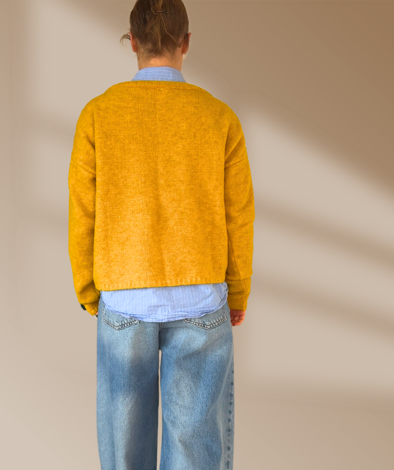 Strickpullover "Gelb"