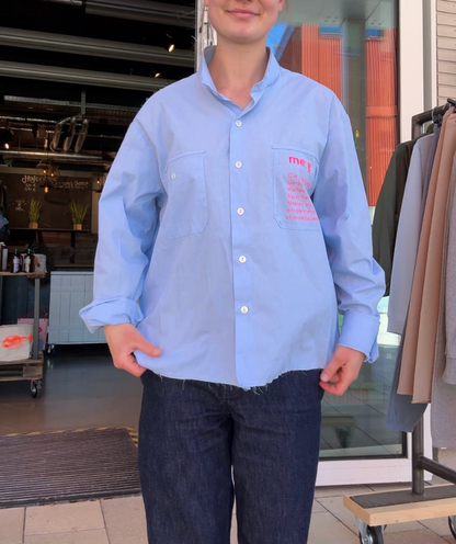 oversized Hemd Blau "Meer"