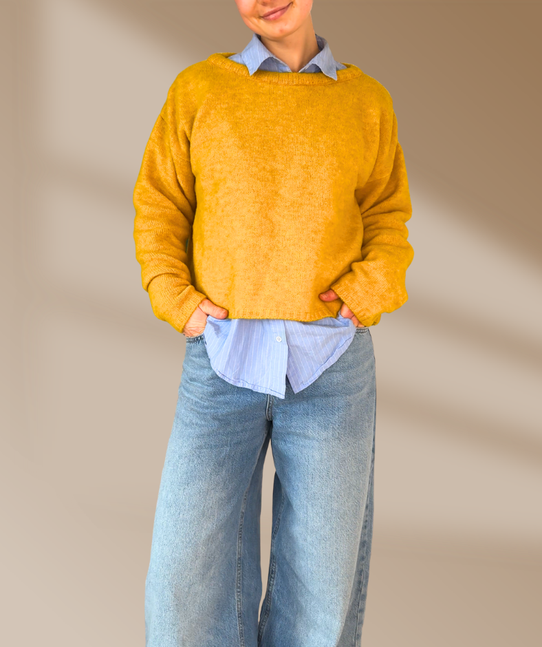 Strickpullover "Gelb"