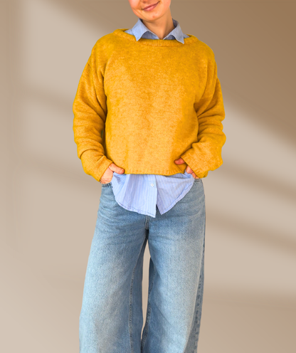 Strickpullover "Gelb"