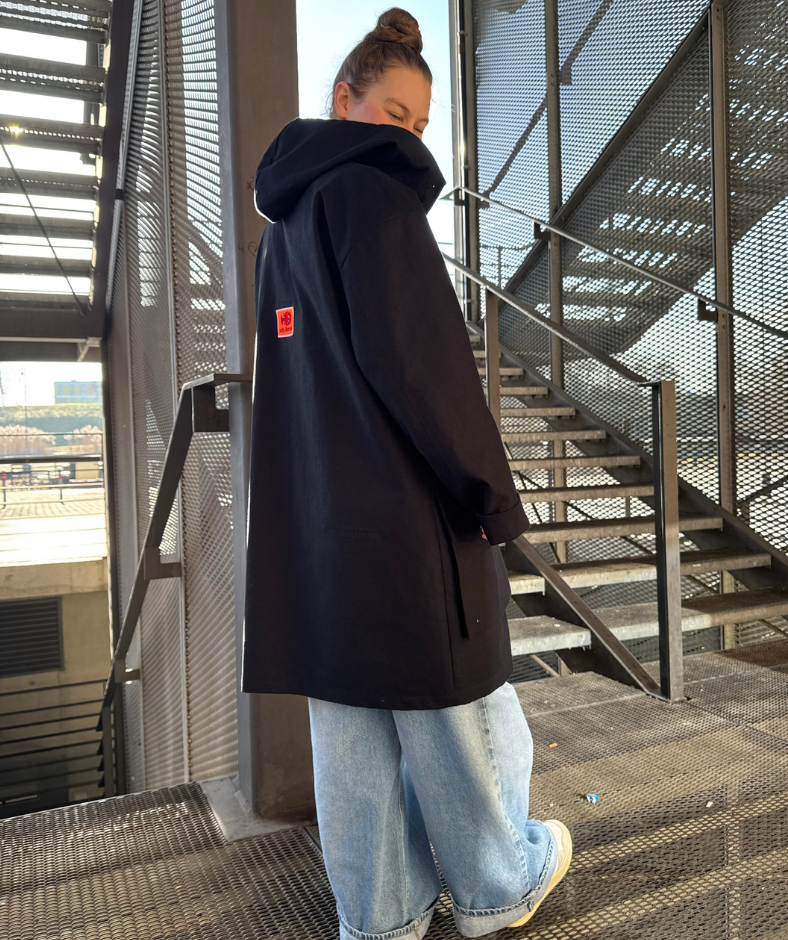 Parka Schwarz "salty lifesytle"