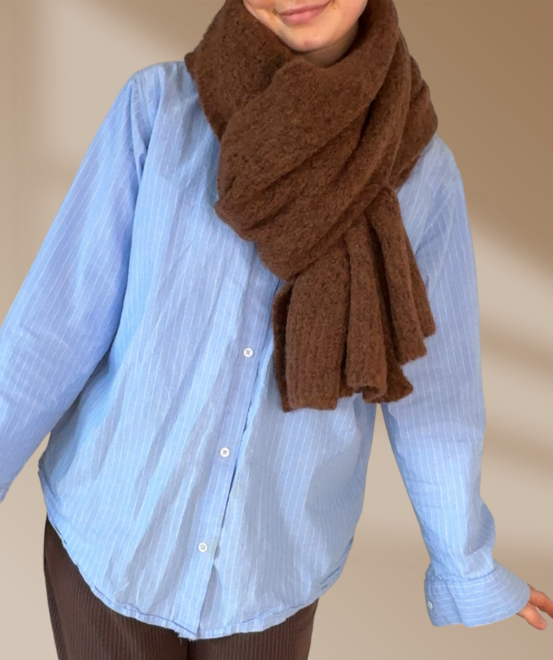 Strickschal "Schokobraun"