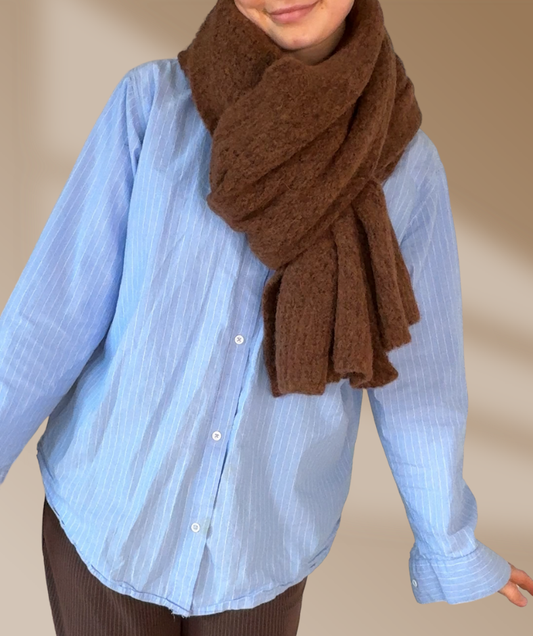 Strickschal "Schokobraun"