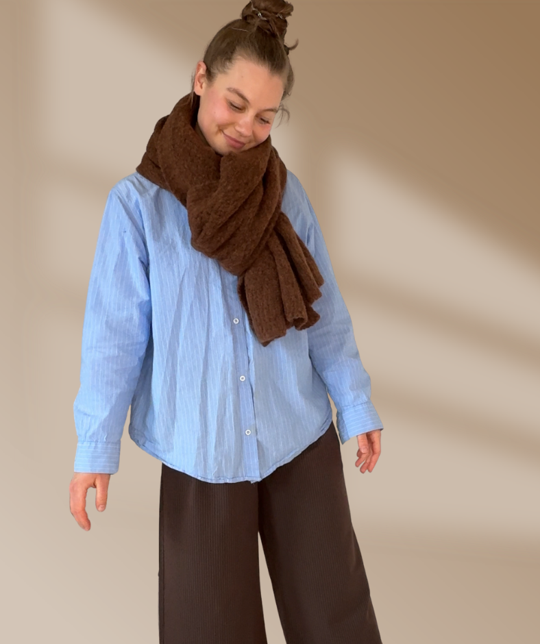 Strickschal "Schokobraun"