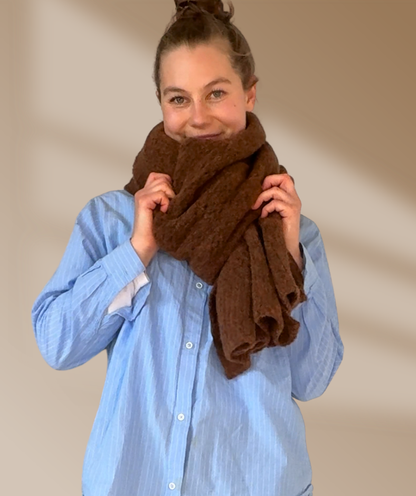 Strickschal "Schokobraun"