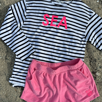 Ringelshirt "SEA" pink