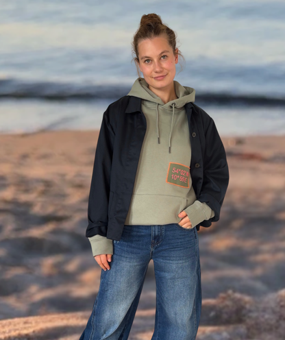 Hoodie vintage grün  "LANDGANG"