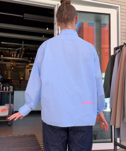 oversized Hemd Blau "Meer"