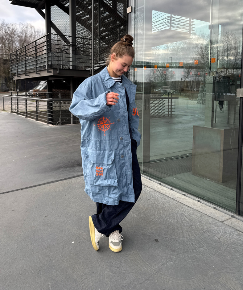 Parka Blau "Meer" mit herausnehmbarem Winterfutter
