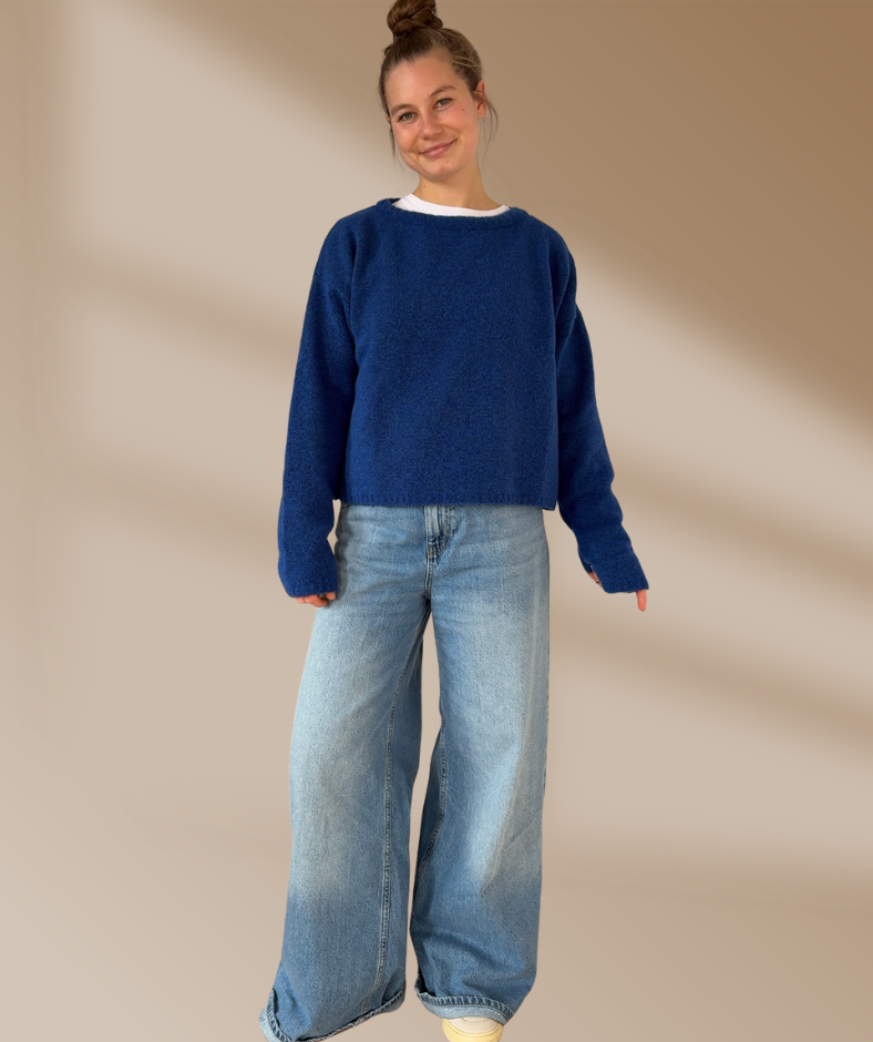 Strickpullover "Blau"