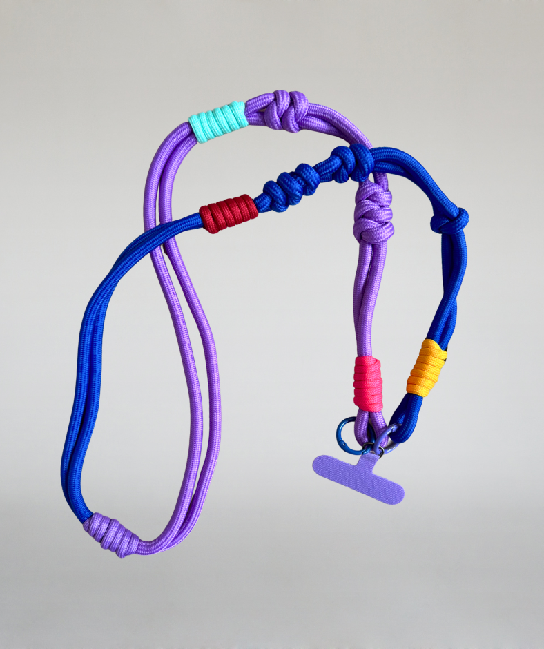 Handykette / Handyband lila, blau