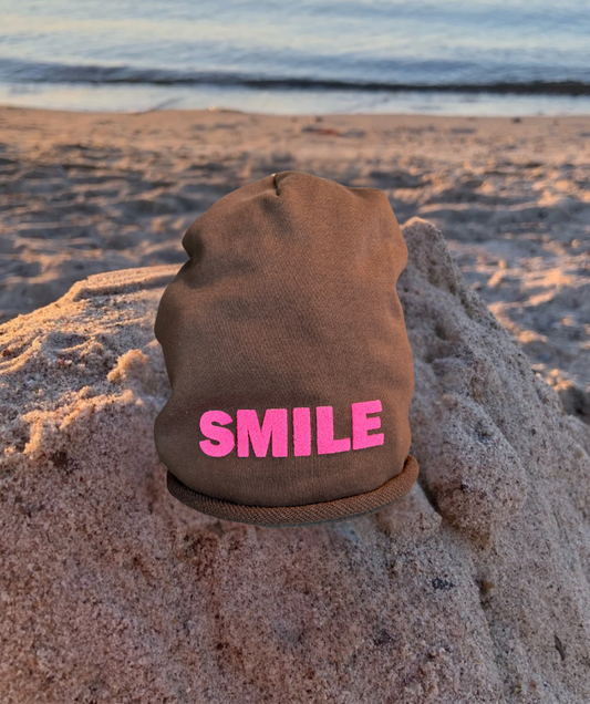 Beanie Khaki "SMILE"