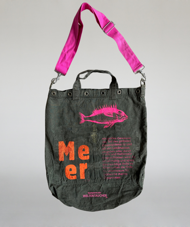 Shopper mit Umhängegurt / Crossbody Tasche "Meer"