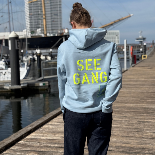 Hoodie Light Blue "Seegang"