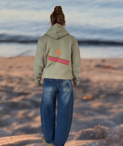 Hoodie vintage grün  "LANDGANG"