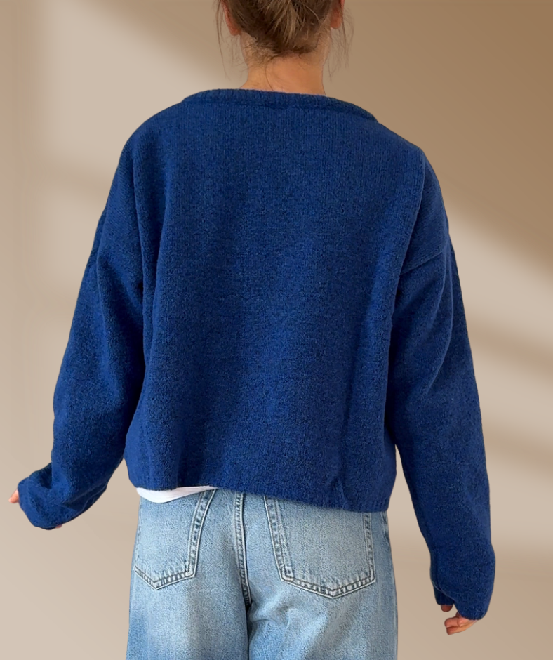 Strickpullover "Blau"