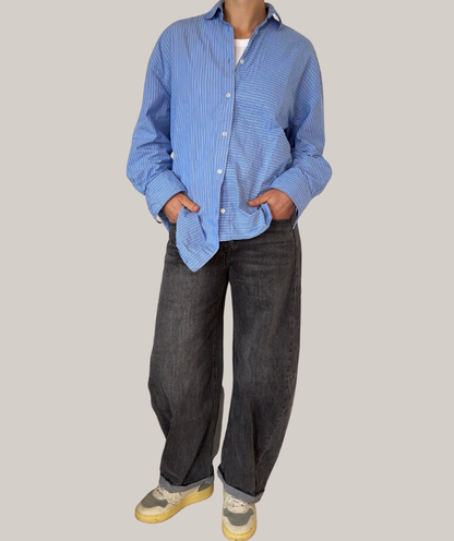 Jeans barrel leg  "grau"