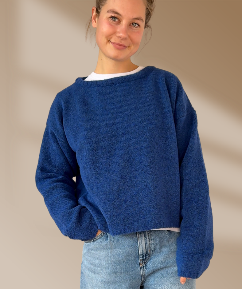 Strickpullover "Blau"