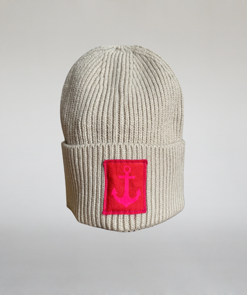Mütze beige "Anker"