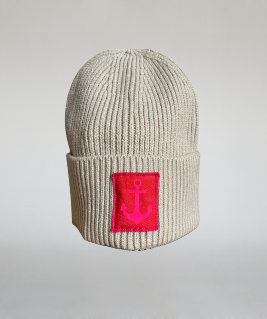 Mütze beige "Anker"